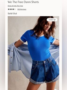 Free People High Rise Danni Short